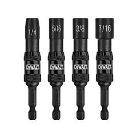 DeWALT DWPVTDRV Nut Driver Set, 4-Piece, Pivoting, Steel, Magnesium Phosphate