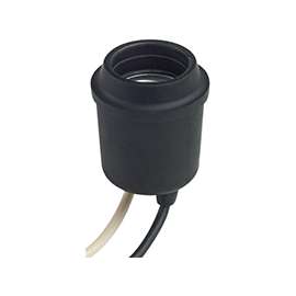 Leviton 124-D Lamp Holder, 250 V, 660 W, Phenolic Housing Material, Black/White