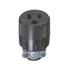 Leviton 001-00617-000 Electrical Connector, 2 -Pole, 15 A, 125 V, NEMA: NEMA 5-15R, Black
