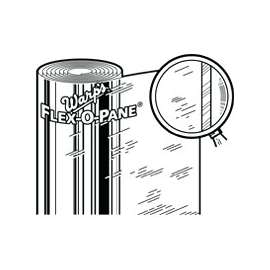 Warp's Flex-O-Pane Series 10FP-3625 Window Film, 25 yd L, 36 in W, 10 Thick Material, Plastic, Clear