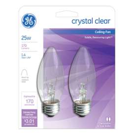 GE2PK 25W CLR Fan Bulb