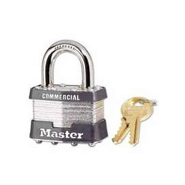 No. 1 Laminated Steel Pin Tumbler Padlocks, 5/16" Dia, 15/16" L X 3/4" W, Carded