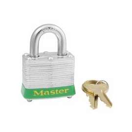 Steel Body Safety Padlocks, 9/32 in Diam., 2 in L X 5/8 in W, Red