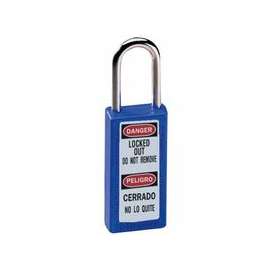 No. 410 & 411 Lightweight Xenoy Safety Lockout Padlocks, Blue, Keyed Diff.