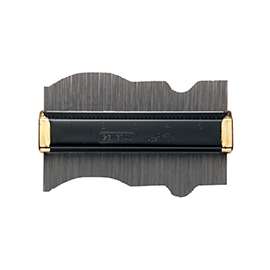 GENERAL 837 Contour Gauge with Pins, 6 in L, 3-1/2 in W, SAE Graduation, Stainless Steel