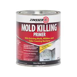 ZINSSER 276087 Mold Killing Primer, Flat, White, 1 qt, Can