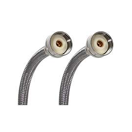 FLUIDMASTER 9WM72 Washing Machine Discharge Hose, 3/4 in ID, 72 in L, Female, Stainless Steel