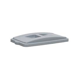 CONTINENTAL COMMERCIAL Wall Hugger 7315GY Receptacle Lid with Handle, 16, 23 gal, Plastic, Gray