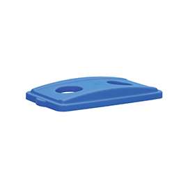 CONTINENTAL COMMERCIAL Wall Hugger 7316BL Receptacle Lid, Plastic, Blue