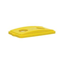 CONTINENTAL COMMERCIAL Wall Hugger 7316YW Receptacle Lid, Plastic, Yellow