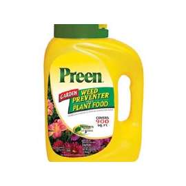 Preen 21-63902 Weed Preventer Plus Plant Food, Granular, 5-5/8 lb Bottle