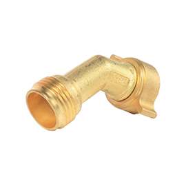 CAMCO 22605 Hose Elbow with Gripper, Male Thread x Hose Barb, Brass