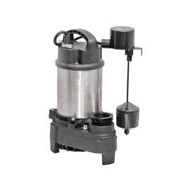 SUPERIOR PUMP 92751 Sump Pump, 7.5 A, 120 V, 0.75 hp, 2 in Outlet, 80 gpm, Iron/Stainless Steel
