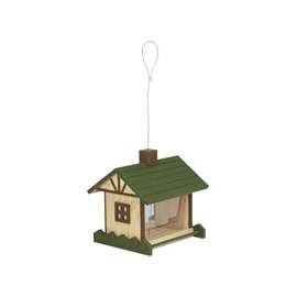 Perky-Pet 50179 Wood Bird Feeder, Mountain Lodge, 2 lb Seed, Pine