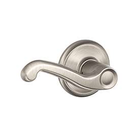 Schlage Flair Series F10VFLA619 Passage Lever, Zinc, Satin Nickel