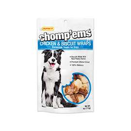 RUFFIN'IT Chomp'ems 8185 Chicken and Biscuit Wrap, Peanut Butter Flavor, 4 oz