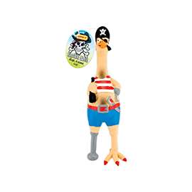 RUFFIN'IT 80528-1 Dog Toy, S, Captain Jack Chicken, Rubber