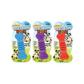 RUFFIN'IT 80505 Dog Toy, L, Durabone, Blue/Purple/Red