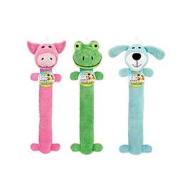 RUFFIN'IT 16294 Plush Dog Toy, Big Buddies Toy, Blue/Green/Pink