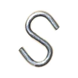 ProSource LR369 S-Hook, 20 lb Working Load, 0.118 in Dia Wire, Steel, Zinc