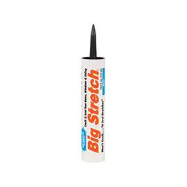 Big Stretch 10004 Acrylic Caulk, Black, -30 to 250 deg F, 10.5 oz Cartridge