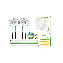 Franklin Sports 50601 Volleyball and Badminton Set, PVC, 17-Piece