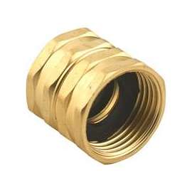 Gilmour 807734-1001 Hose Adapter, 3/4 x 3/4 in, FNH x FNH, Brass, For: Garden Hose