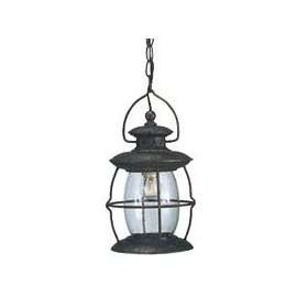 Boston Harbor BRT-CDC1701 Outdoor Pendant Lantern, 120 V, 60 W, Steel Fixture, Misty Pewter Fixture