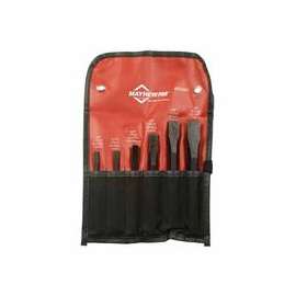 6 Pc. Cold Chisel Kit, Alloy Steel, English, Pouch