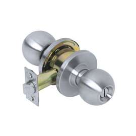 Tell Manufacturing CL100004 Privacy Knob Set, Steel, Satin Chrome