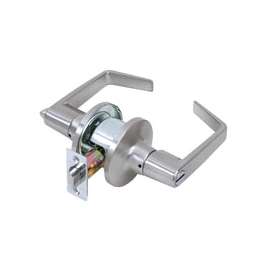 Tell Manufacturing CL100199 Privacy Lever Lockset, Steel, Satin Chrome