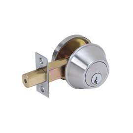 Tell Manufacturing DB2000 Series CL100055 Deadbolt, Keyed Different Key, Stainless Steel, Satin, C Keyway