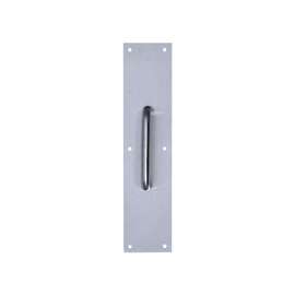 Tell Manufacturing DT100067 Door Pull Plate, 3-1/2 in W, Stainless Steel, Satin