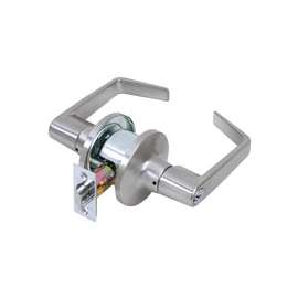 Tell Manufacturing CL100619 Storeroom Lever, Steel, Satin Chrome, 2-3/8 x 2-3/4 in Backset, 1-3/8 to 2 in Thick Door