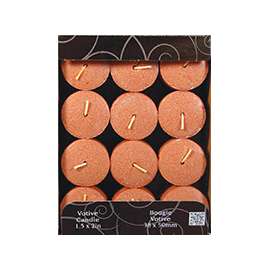 CANDLE-LITE 1276549 Scented Votive Candle, Cinnamon Pecan Swirl Fragrance, Caramel Brown Candle, 10 to 12 hr Burning