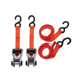 SmartStrap 340 Tie-Down, 1-1/4 in W, 10 ft L, Polyester, Orange, 1000 lb, S-Hook End Fitting, Steel End Fitting