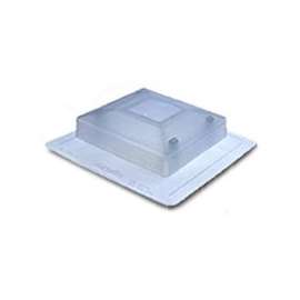Duraflo 5975C Shed Light Roof Vent, 19.44 in OAW, 75 sq-in Net Free Ventilating Area, Polypropylene, Translucent