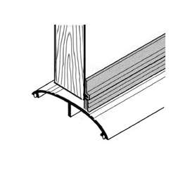 M-D 05173 Door Sweep, 36 in L, Aluminum Flange, Vinyl Insert