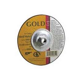 Depressed Center Wheel, 4 1/2 in Dia, 1/8 in Thick, 24 Grit Aluminum