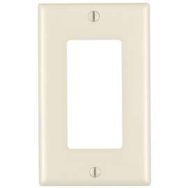 Decora 80401-M26-TMP Wallplate Pack, 4-1/2 in L, 2-3/4 in W, 1 -Gang, Plastic, Light Almond