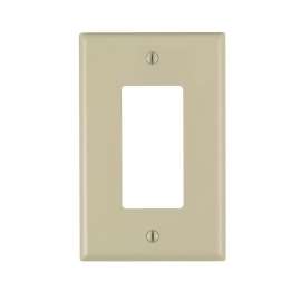Decora M51-0PJ26-0IM Wallplate Pack, 4.88 in L, 3.13 in W, 1 -Gang, Nylon, Ivory
