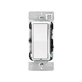 Leviton R00-DSL06-1LM Slide Dimmer, 120 V, 600 W, CFL, Halogen, Incandescent, LED Lamp, 3-Way, White