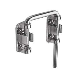 Prime-Line U 9847 Sliding Door Lock, Steel, Nickel, 1-3/8 to 1-3/4 in Thick Door