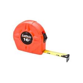 Crescent Lufkin L600N Series L616N Tape Measure, 16 ft L Blade, 3/4 in W Blade, Steel Blade, Plastic Case, Orange Case