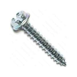 MIDWEST FASTENER 02938 Screw, #10 Thread, 1-1/4 in L, Coarse Thread, Hex, Slotted Drive, Self-Tapping, Sharp Point, Zinc