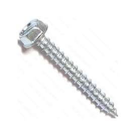 MIDWEST FASTENER 02939 Screw, #10 Thread, 1-1/2 in L, Coarse Thread, Hex, Slotted Drive, Self-Tapping, Sharp Point, Zinc