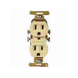 RECEPTACLE DPLX IVORY 15A/125V