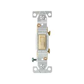Eaton Wiring Devices 5221V-7V-BU Toggle Switch, 15 A, 120 V, Screw Terminal, Ivory