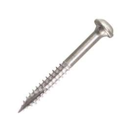 Kreg SML-F125S5-100 Pocket-Hole Screw, #7 Thread, 1-1/4 in L, Fine Thread, Maxi-Loc Head, Square Drive, Sharp Point