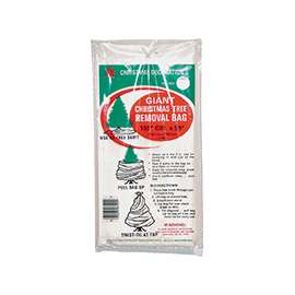 Holidaytrims 7522 Tree Removal Bag, 144 Cir x 90 in, 7 Tree ft Capacity, Poly Bag, White, .75 mm Thick
